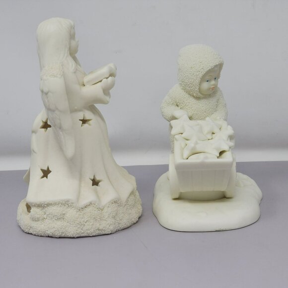 Angel &‎ Child Figurine Jade Angel Candle Holder Dept 56 Child With Wheelbarrow - Picture 4 of 13